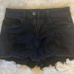 Women’s size 0 black jeans shorts. Super stretch.